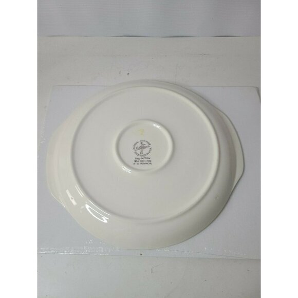 𝅺UNIVERSAL Ballerina White Flora Pattern Round Chop Plate Serving Platter 13" - Picture 4 of 6